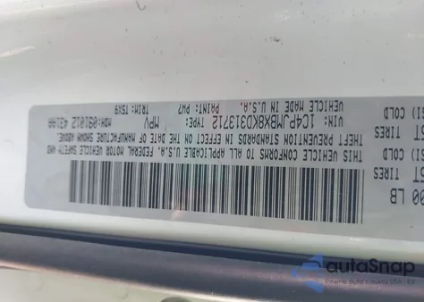 2019 Jeep Cherokee Trailhawk 4X4 from USA, damaged, VIN 1C4PJMBX8KD313712